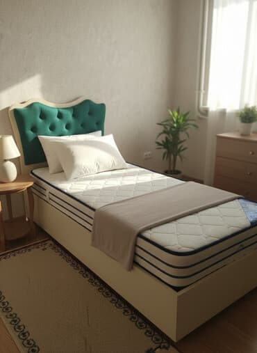 мебель: Односпальная кровать, С подъемным механизмом, С матрасом, Без выдвижных ящиков — 1