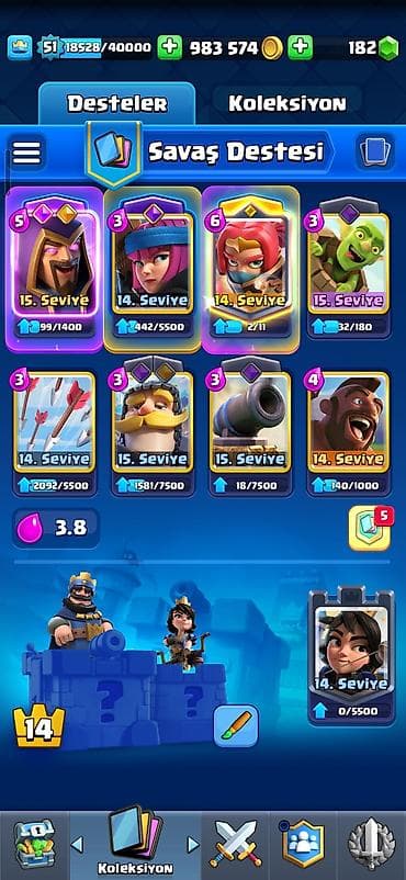 Clash Royale hesabı – yüksək səviyyəli kolleksiya və zəngin resurslar — 3