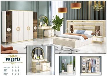 угловая тумба: Двуспальная кровать, 2 тумбы, Турция, Новый — 1