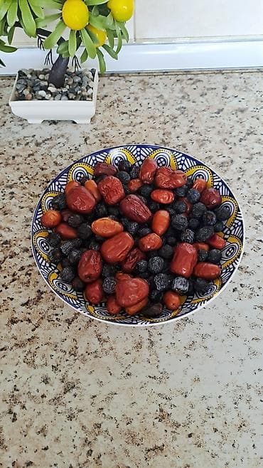 das pec: Çərəz qabı - Material: keramika - Rəng və naxış: sarı, ağ və tünd-göy — 6