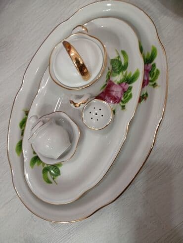 Qab-qacaq dəstləri və servizlər: Nahar dəsti, rəng - Ağ, Farfor — 9