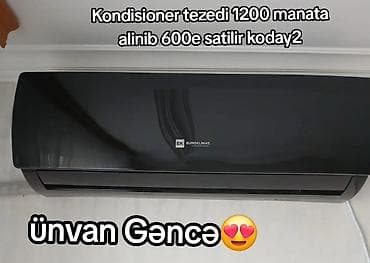 Euroklimat (EK) divar tipi kondisioner - Rəng: qara, parlaq ön panel