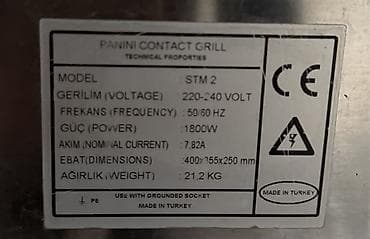 ÜRET ÇELİK Panini Kontakt Qril – peşəkar istifadə üçün Texniki — 2