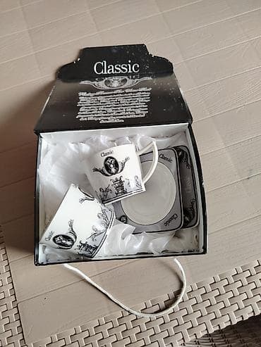 Qəhvə dəsti, rəng - Ağ, Farfor, 2 nəfərlik, Almaniya