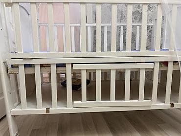 Manejlər: 🍼 Səliqəli uşaq beşiyi satılır 🤍 Təmiz və yaxşı vəziyyətdədir. Ağ — 3