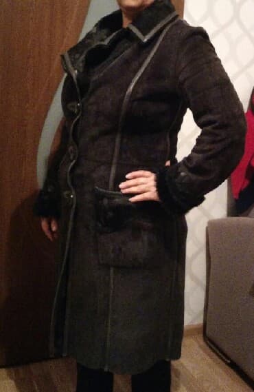 qadınlar üçün təbii dublyonkalar: Palto, L, rəng - Qara — 1