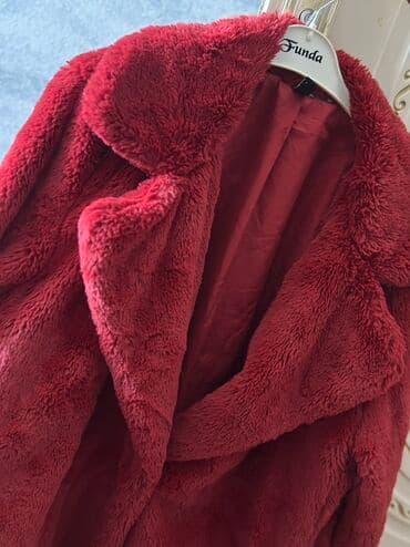 dublyonka dublonka дублёнка: Palto, H&M, M, rəng - Qırmızı — 3