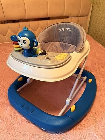 Tibbi məhsullar: Uşaq gəzdirəni – Babywalker - Rəng: mavi-ağ-boz - Yumşaq, yüksək bel — 2