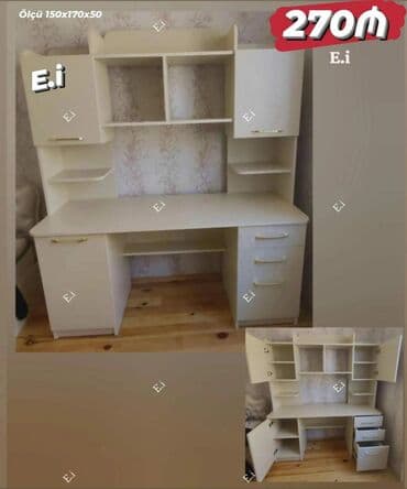 детская парта со стульчиком: Для девочки и мальчика, Новый, С выдвижными ящиками, Письменный стол, Без стульев — 10