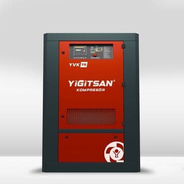 compressor: YİĞİTSAN markalı YVK 75 modeli sənaye hava kompressoru. Bu kompressor — 1