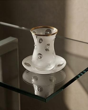 çay desdi: Çay dəsti, rəng - Ağ, Şüşə, 6 nəfərlik, Türkiyə — 2