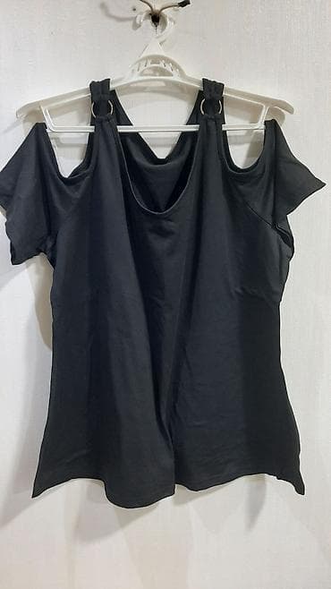 Qadın bluzası – tünd şabalıdı - Model: açıq çiyinli (cold-shoulder)
