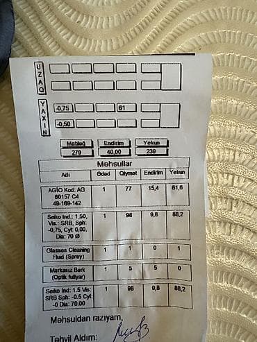 Eynəklər: Şüa eyneyi satilir 239 azna alinib çekide paylashilib, 150 Azn — 2