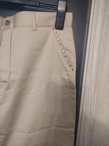 prada eynək: Qadın geyim dəsti – şifon bluz və denim görünümlü midi don - Bluz — 8