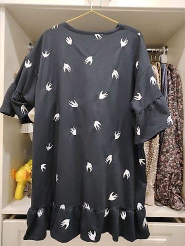 Qadın geyimləri – 4 ədəd don paketi 1) Qara rahat kəsimli don - Qısa