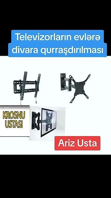 divarda televizor yeri: Televizorların divara qurrasdırılması kanalların yığılması krosnu — 1