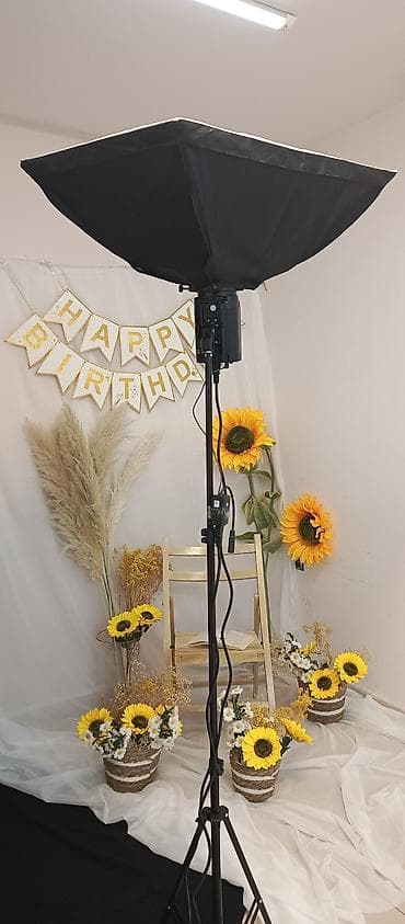 video reqstrator: Foto/Video çəkilişi üçün softbox işıq seti Təzədi destin biri qurulub — 1