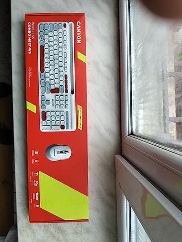 personal kamputer: Canyon Wireless Combo HSET-W5 – simsiz klaviatura və siçan dəsti — 1