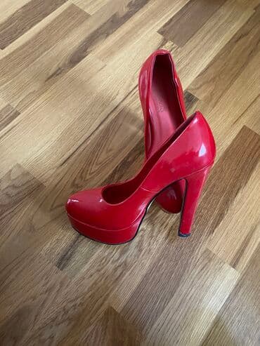 Volkswagen: Туфли, Размер: 39, цвет - Красный, Б/у — 3