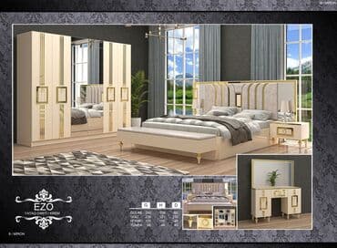 угловая тумба: Двуспальная кровать, 2 тумбы, Турция, Новый — 1