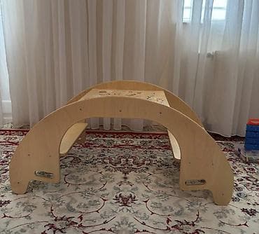 tamet daş: Uşaq oyun/dırmaşma körpüsü – çoxfunksiyalı taxta konstruksiya - — 1