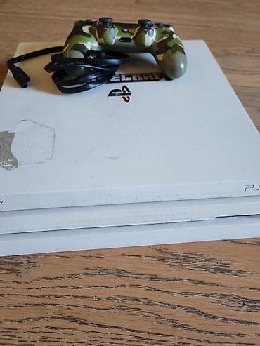 PlayStation 4 Pro (ağ rəng) -Joystick və kabel daxildir, lakin hdmi — 1