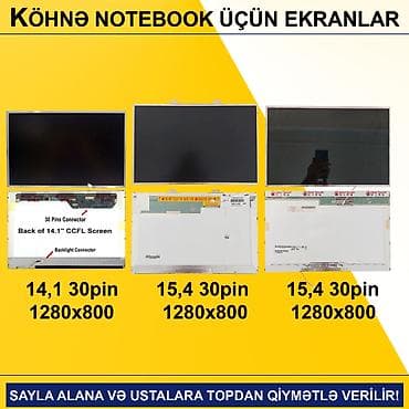 Köhnə Notebook Ekranları SAYLA ALANA VƏ USTALARA TOPDAN QİYMƏTLƏ