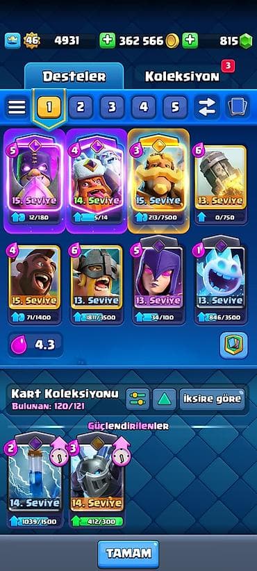 bileti: Clash Royale Hesabı Satılır! Çox super hesabdır,dəyərindən qat-qat — 2