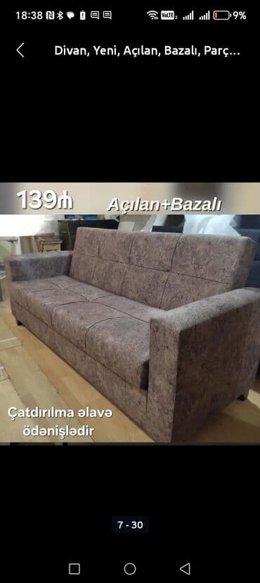 qupka: Divan, Yeni, Açılmayan, Bazasız, Nabuk, Ödənişli çatdırılma — 5