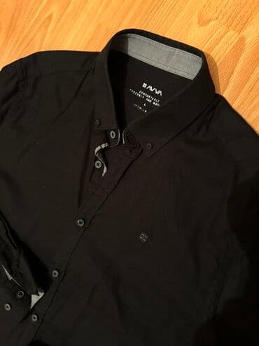 varatnikli koynekler: Мужская рубашка, Avva, L, цвет - Черный — 2