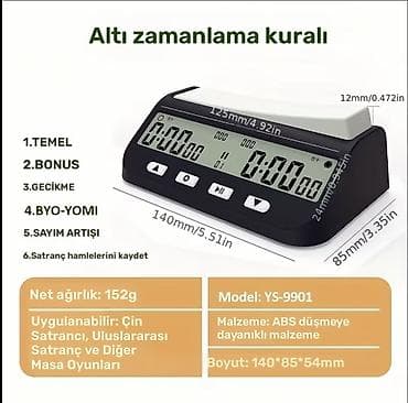 Elektron şahmat saatı – YS-9901 (yeni versiya) Standart rejmlər var
