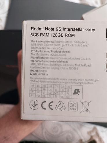 ptiminutka temiri: Redmi Note 9S, 128 GB, rəng - Boz — 1