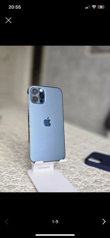 аккумулятор 12: IPhone 12 Pro, Голубой, Face ID — 8