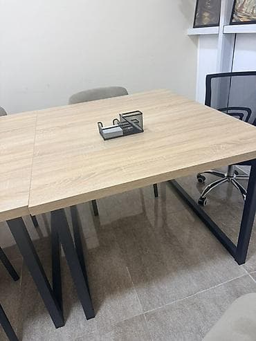 stol ofis: Ofis/iş masası – lamınat üstlü, metal çərçivəli - Ölçülər: 1200 x — 2