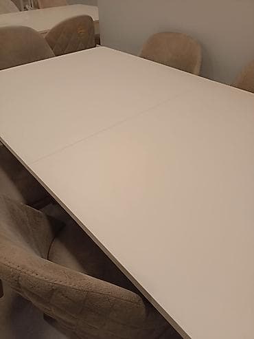 kuxna stollar: Qonaq otağı üçün, Yeni, Açılan, Dördbucaq masa, 6 stul — 3