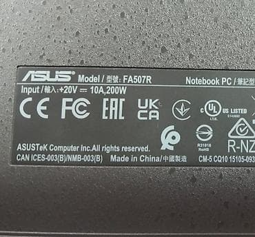 gaming noutbuk: ASUS TUF Gaming A15 (model FA507R) üçün noutbuk klaviaturası. AĞ — 2