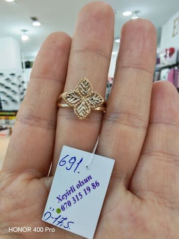 Üzük, Sarı qızıl, 585 Əyar, Qaşsız lalafo.az -da Üzük, Sarı qızıl, 585 Əyar, Qaşsız