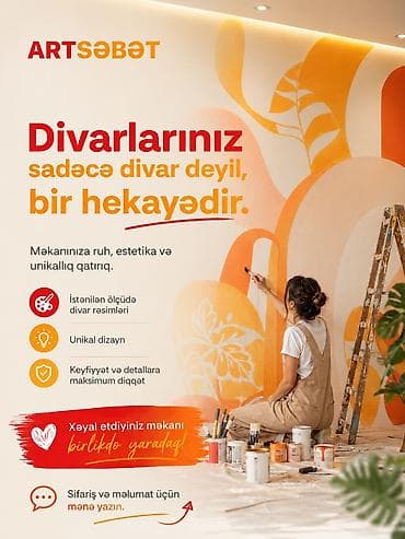 Divar rəsimlərinin çəkilməsi🎨 WhatsApp aktiv yazın bizə və ya zəng