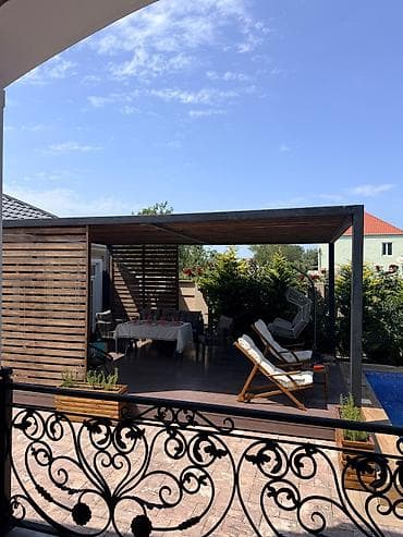 suse banka satisi: Bağ üçün müasir pergola/pavilyon konstruksiyası - Karkas: tozboya ilə — 6
