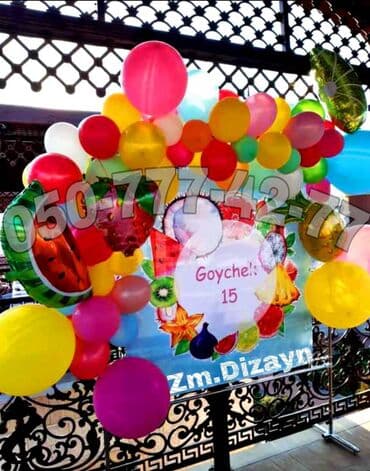 подарок мужчине на 23 февраля: Dizayn və bəzədilmə xidməti. Shar ve 3 bucaq bayraqlarla Dizayn — 9