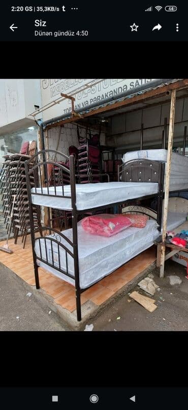 двуспальная кровать с подъемным механизмом: *👉2 mertebeli demir çarpayılar* Ölçü 90/190/200 Matraslar 🎁 Çatdırilma — 1