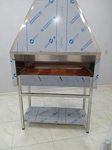 Холодильное оборудование: Paslanmayan poladdan peşəkar manqal/şiş kabab sobası - Korpus: tam — 2