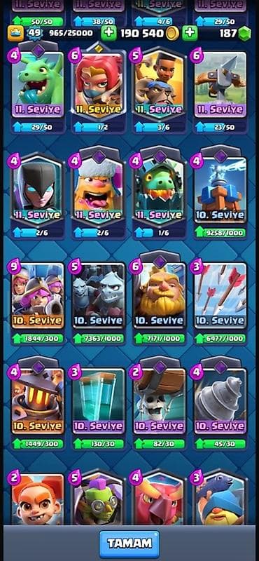 Clash Royale hesabı – yüksək səviyyəli, zəngin kolleksiya - Kral — 4