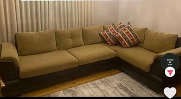 Künc divan dəsti idial vezıyyetde - Forma: L-şəkilli künc divan -