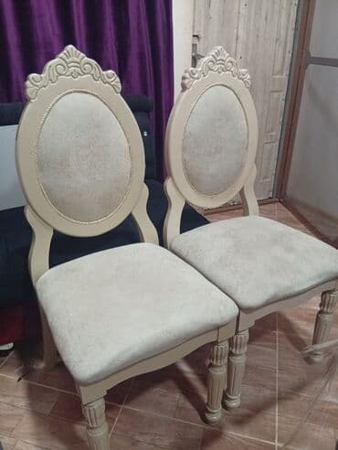 Stullar: Qonaq otağı üçün, Qatlanmayan, rəng - Bej Stul — 3