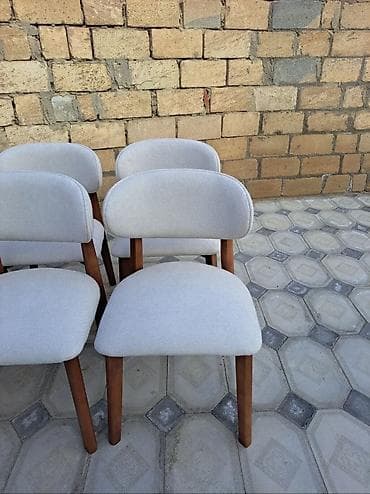 stol destleri: Qonaq otağı üçün, Yeni, Qatlanmayan, rəng - Boz Stul — 2