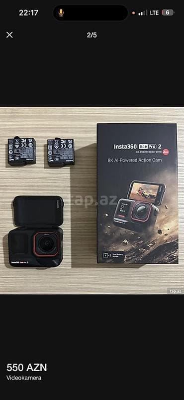 battery pack: Insta360 Ace Pro 2 – 8K AI-Powered Action Cam (Leica ilə birlikdə — 2