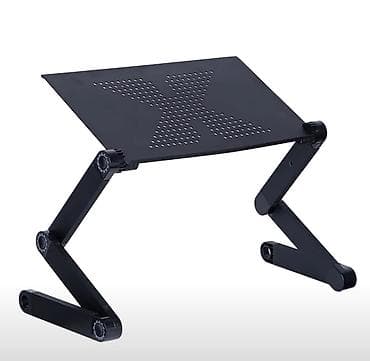 Kompüter masası, İşlənmiş, Qatlanan, Metal, Dördbucaq masa