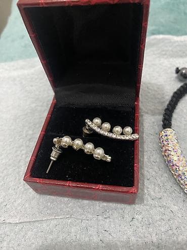 original canta: Zərgərlik dəsti – üzük, sırğa və iki qolbaq - Üzük: Gümüş tonlu qaşlı — 2