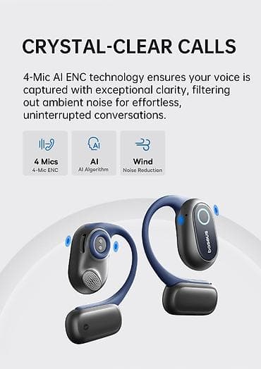 redmi airdots 2: Yeni Simsiz (Bluetooth) Qulaqcıqlar, Baseus, rəng - Ağ — 10